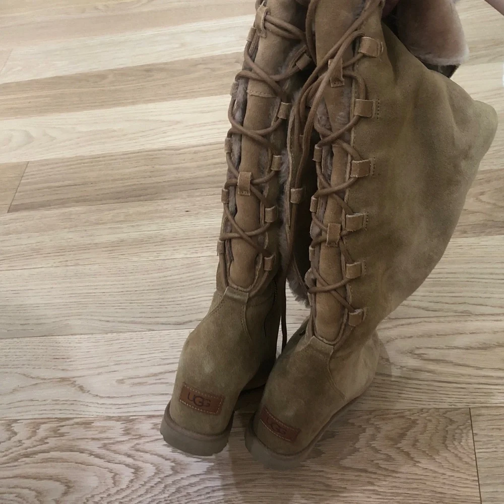 NEW UGG Classic Femme Over The Knee Boots Size 8 Chestnut Brown